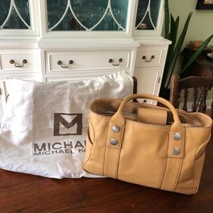 Michael Kors tan leather handbag with dust bag